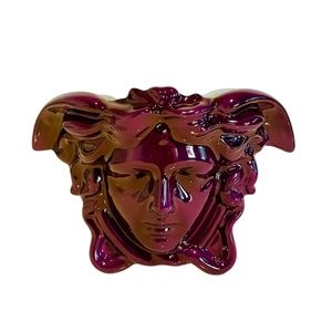 Versace x Rosenthal Medusa Grande Fuchsia Porcelain Scented Candle in Box